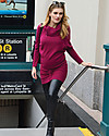 Seraphine Roll Neck Maternity and Nursing Tunic Hudson, Berry - Cashmere blend Dresses_