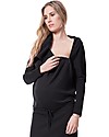 Seraphine Roll Neck Maternity and Nursing Tunic Hudson, Charcoal - Cashmere blend Dresses_