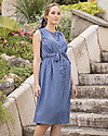 Seraphine Sleeveless Midi Shirt Nursing and Maternity Dress Djena - Denim Dresses_