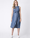 Seraphine Sleeveless Midi Shirt Nursing and Maternity Dress Djena - Denim Dresses_
