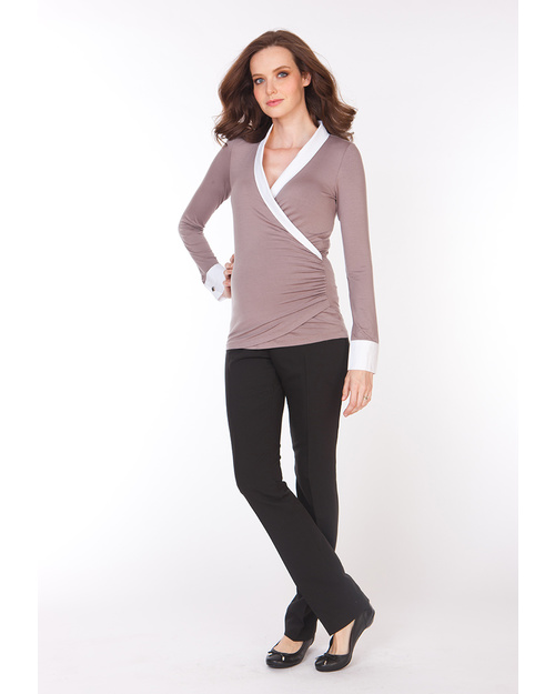 Seraphine Sofia Straight Leg Over-Bump Maternity Trousers - Black Trousers