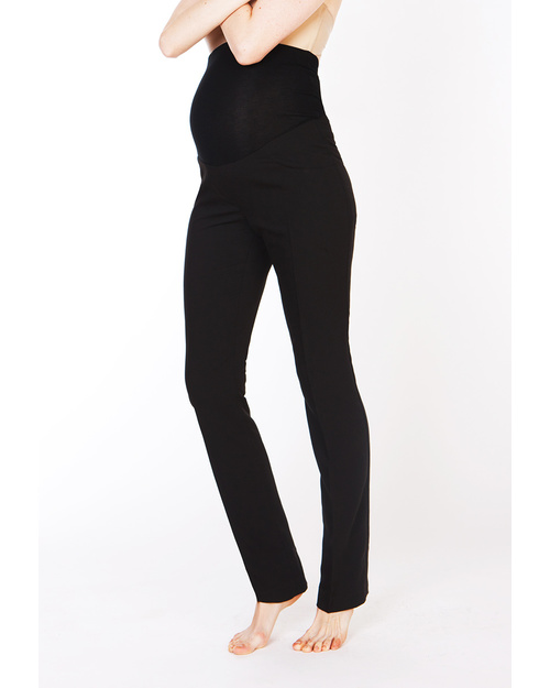 Seraphine Sofia Straight Leg Over-Bump Maternity Trousers - Black Trousers