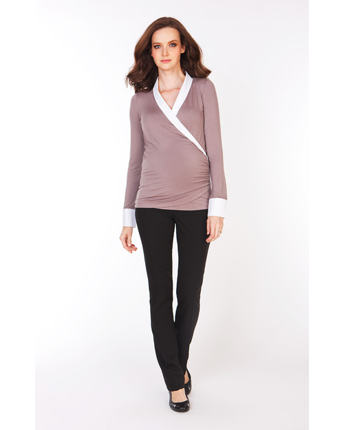 Seraphine Sofia Straight Leg Over-Bump Maternity Trousers - Black Trousers