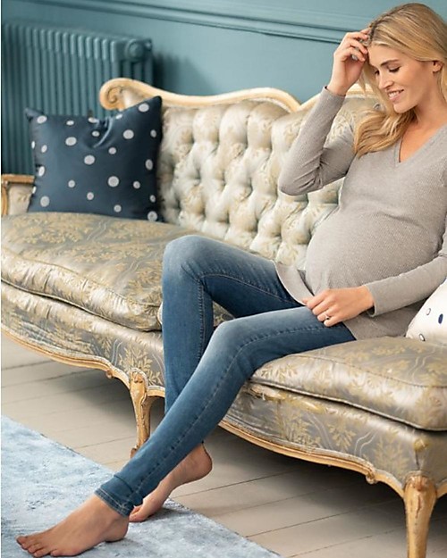 Seraphine Sylvia Super Skinny High Waist Maternity Jeans - Blue Jeans
