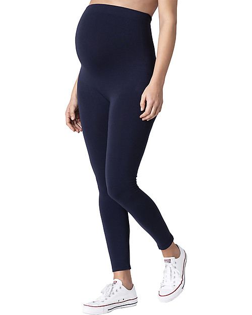 Seraphine Tammy OverBump Bamboo Maternity Leggings - Blue Leggings