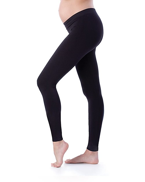 Seraphine Tammy Under-Bump Bamboo Maternity Leggings New Model! - Black  (for an active lifestyle!) woman