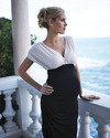 Seraphine Two Tone Dahlia Maternity Cocktail Dress - Body-Con Fit! Dresses_