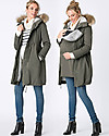 Seraphine Valetta Maternity + Baby Carrying Premium Parka 3 in 1, Khaki - Before and after baby! Down Jacket