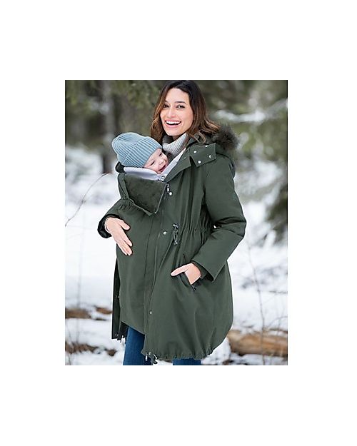 Seraphine Winter Maternity Parka- Zorah - Khaki Down Jacket