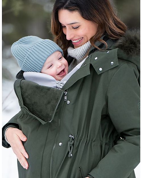 Seraphine Winter Maternity Parka- Zorah - Khaki Down Jacket