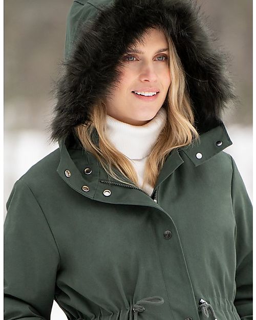 Seraphine Winter Maternity Parka- Zorah - Khaki unisex (bambini)