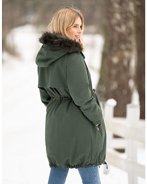 Seraphine Winter Maternity Parka- Zorah - Khaki Down Jacket