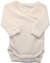 Serendipity Organics Pre Wrap Body Pointelle Knit  Ecru - 100% Organic Long Sleeves Bodies