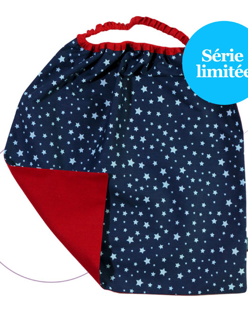 Shifumi Easy Wear Bib with Elastic Neck Opening - A Star is Born 100% Cotton (Perfect for home and school!) Pullover Bibs