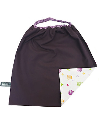 Shifumi Easy Wear Bib with Elastic Neck Opening - Bird Cages - 100% Cotton (Perfect for home and school!) Pullover Bibs