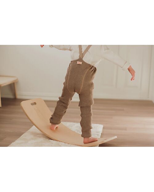 Silly Silas Roomy Footless Tights with Braces - Peanut Blend - 100% Organic Cotton GOTS Certified Tights