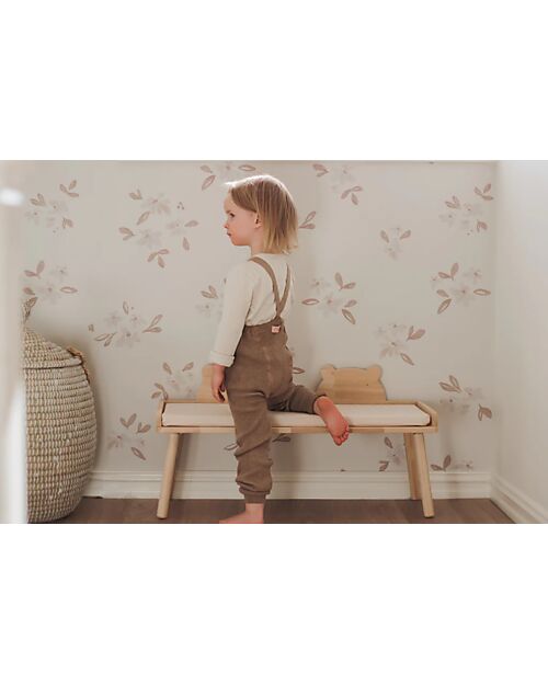 Silly Silas Roomy Footless Tights with Braces - Peanut Blend - 100% Organic Cotton GOTS Certified Tights