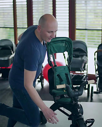 Simple Parenting Doona Liki Trike S5, Racing Green - Wooden handle bar, from 1 to 3 Years! Balance Bikes