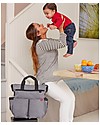 Skip Hop Duo Signature Diaper Bag, Grey Melange - Changing mattress included! Diaper Changing Bags