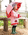 Skip Hop Lined Raincoat Lady Bug with Hood and Roll-Up Sleeves - Size 3-4 Coats