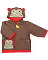 Skip Hop Lined Raincoat Monkey with Hood and Roll-Up Sleeves - Size 3-4 Coats