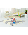 Skip Hop Playspot Triangular Interlocking Foam Tiles, Cream/Grey - 40 large pieces! Playmats