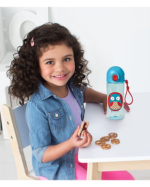 Skip Hop Sport Bottle for Kids, Owl - Locking Lid! Non-Thermal Water Bottles