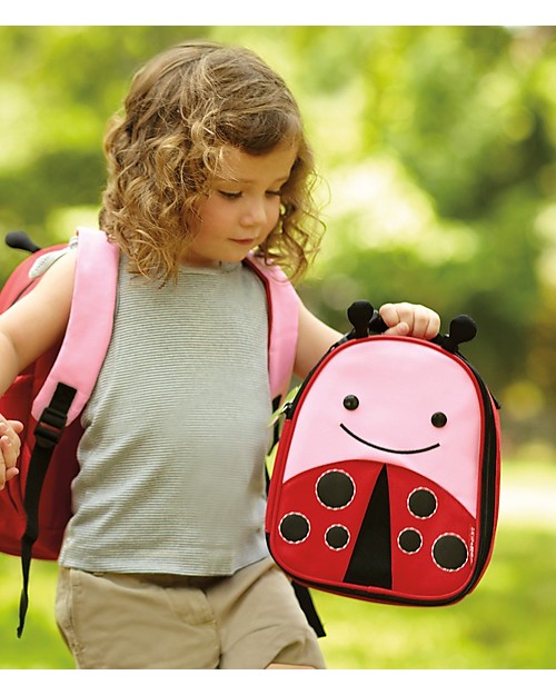 Skip Hop Zoo Insulated Kids Lunch Bag, LadyBug - Ideal on-the-go! (23x20x8 cm) Kindergarten Backpacks