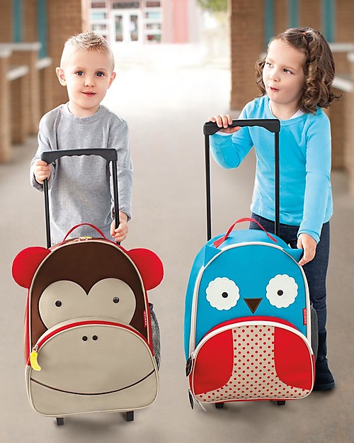 Skip Hop Zoo Little Kid Rolling Luggage Owl Perfect for Distant Journeys unisex bambini