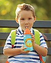 Skip Hop Zoo Straw Bottle for Kids, Dog - Flip-top Lid! Non-Thermal Water Bottles