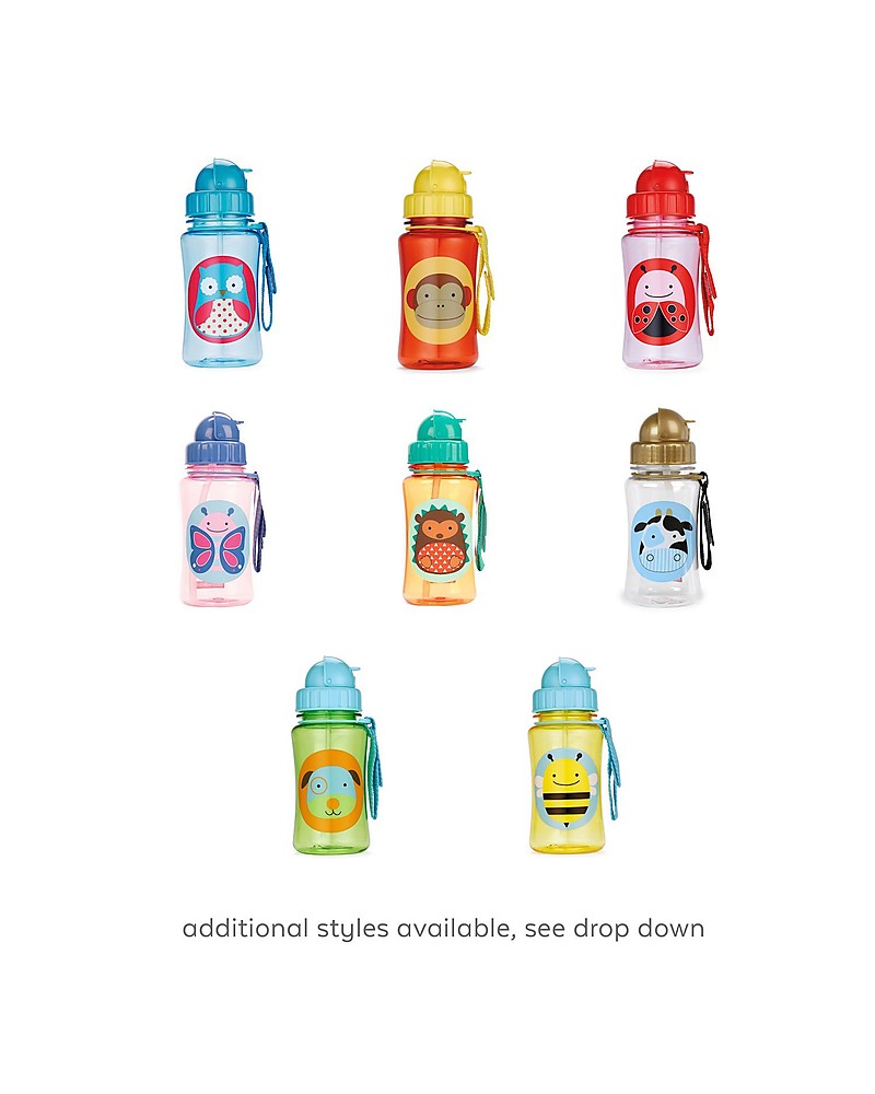 SKIP HOP - ZOO STRAW BOTTLE - 350 ML (Available in 10 Designs