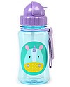 Skip Hop Zoo Straw Bottle for Kids, Unicorn - Flip-top Lid! Non-Thermal Water Bottles