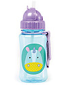 Skip Hop Zoo Straw Bottle for Kids, Unicorn - Flip-top Lid! Non-Thermal Water Bottles