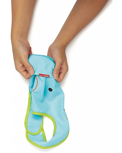 Skip Hop Zoo Tuck-Away Bib with Pocket, Dog - Water-resistant, easy to store when dirty! Waterproof Bibs