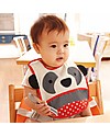Skip Hop Zoo Tuck-Away Bib with Pocket, Panda - Water-resistant, easy to store when dirty! Waterproof Bibs