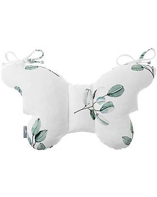 Sleepee Butterfly Pillow - Eucalyptus - 100% Oeko-Tex Cotton - Protects from Bumps Cushions