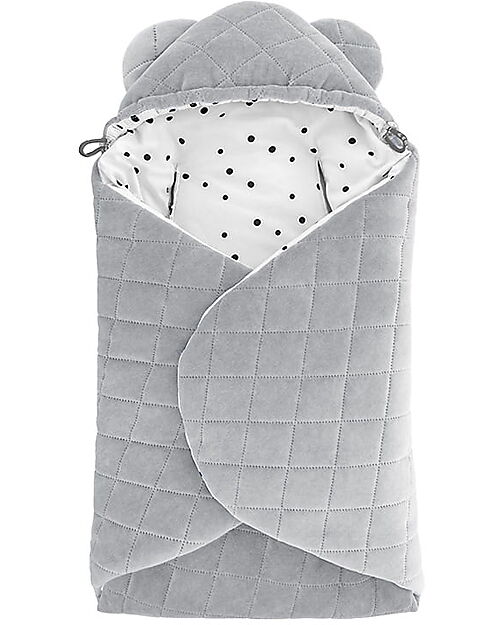 Sleepee Car Seat Swaddle - Grey - 95 x 105 cm - Cotton Oeko-Tex Footmuffs