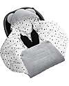 Sleepee Car Seat Swaddle - Grey - 95 x 105 cm - Cotton Oeko-Tex Footmuffs