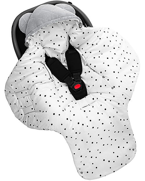 Sleepee Car Seat Swaddle - Grey - 95 x 105 cm - Cotton Oeko-Tex Footmuffs