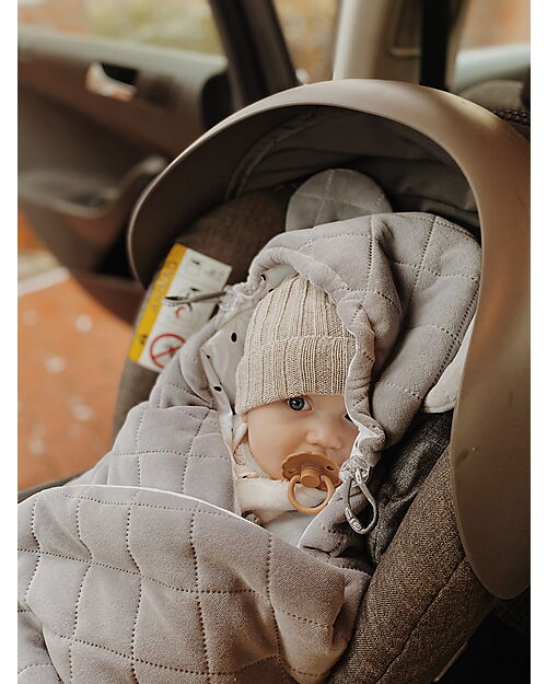 Sleepee Car Seat Swaddle - Grey - 95 x 105 cm - Cotton Oeko-Tex Footmuffs