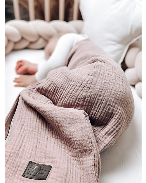 Sleepee Reversible Sleeping Bag - Rose - TOG 1.0 - Oeko-Tex Cotton Muslin Sleeping Bags