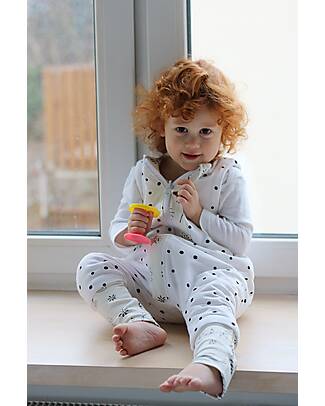Sleepee Reversible Sleeping Bag with Legs - Jungle Plant Black Dots - TOG 2.5 - Oeko-Tex Cotton Sleeping Bags