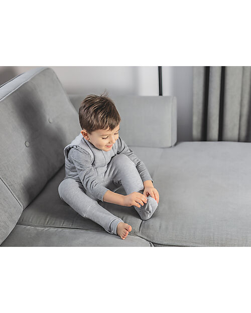 Sleepee Reversible Sleeping Bag with Legs - Melange Grey - TOG 2.5 - Oeko-Tex Cotton Sleeping Bags
