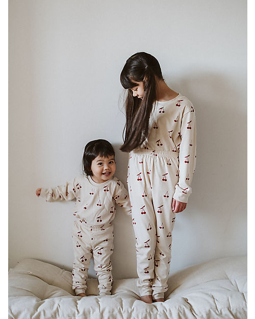 Sleepy Doe Kids Pyjamas Set - Cherries - 100% Organic Cotton Pyjamas