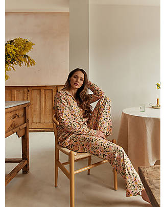 Sleepy Doe Women's Pyjamas Set - Floral Print - 100% Organic Cotton Pyjamas