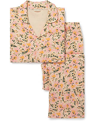 Sleepy Doe Women's Pyjamas Set - Floral Print - 100% Organic Cotton Pyjamas