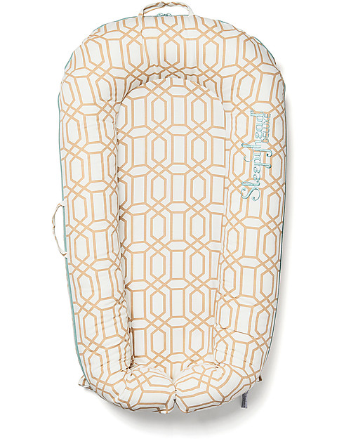 SleepyHead Cover for Sleepyhead Deluxe+ from 0 to 8 months, Goldy Trellis - 100% Oeko-Tex certified cotton Baby Nest