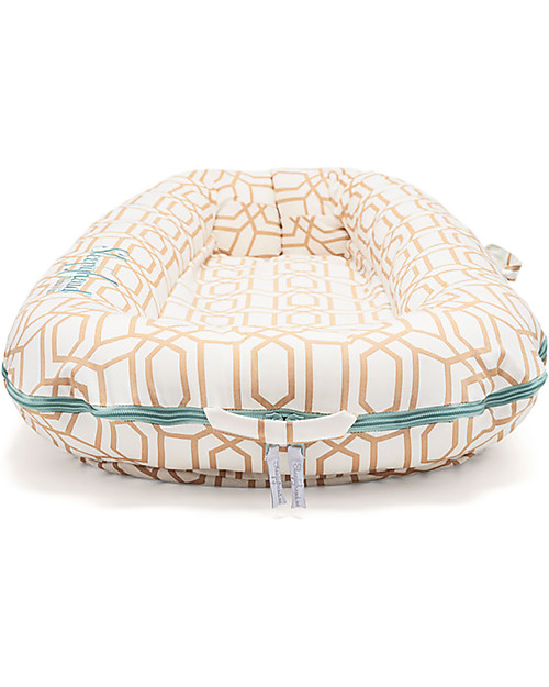 SleepyHead Cover for Sleepyhead Deluxe+ from 0 to 8 months, Goldy Trellis - 100% Oeko-Tex certified cotton Baby Nest