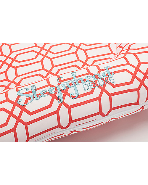 SleepyHead Sleepyhead Deluxe+, 0 to 8 months, Coral Trellis - 100% Oeko-Tex certified cotton, removable cover Baby Nest