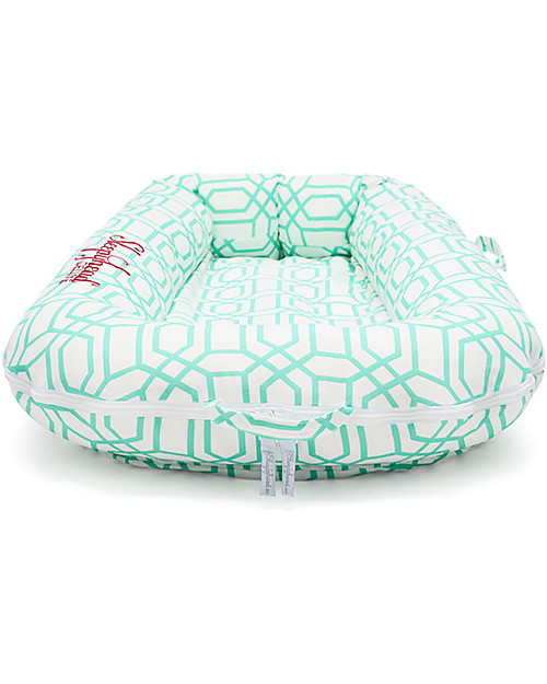 SleepyHead Sleepyhead Deluxe+, 0 to 8 months, Mint Trellis - 100% Oeko-Tex certified cotton, removable cover Mattresses